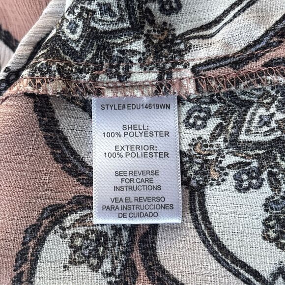 Boutique En Crème Long Sleeved Paisley Dress With Flare Sleeves - Size Medium - Picture 12 of 14